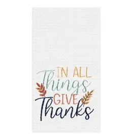 In All Give Thanks Thanksgiving Kitchen Towel