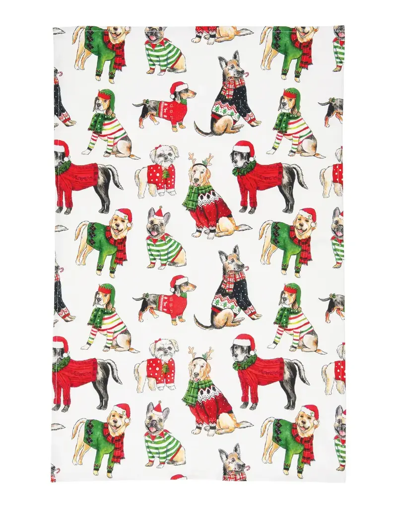 Christmas Dogs Kitchen Towel