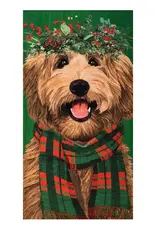 Christmas Holiday Labradoodle Dog Kitchen Towel