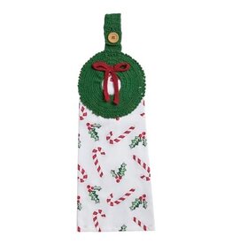 Christmas Wreath Crochet Hanging Towel
