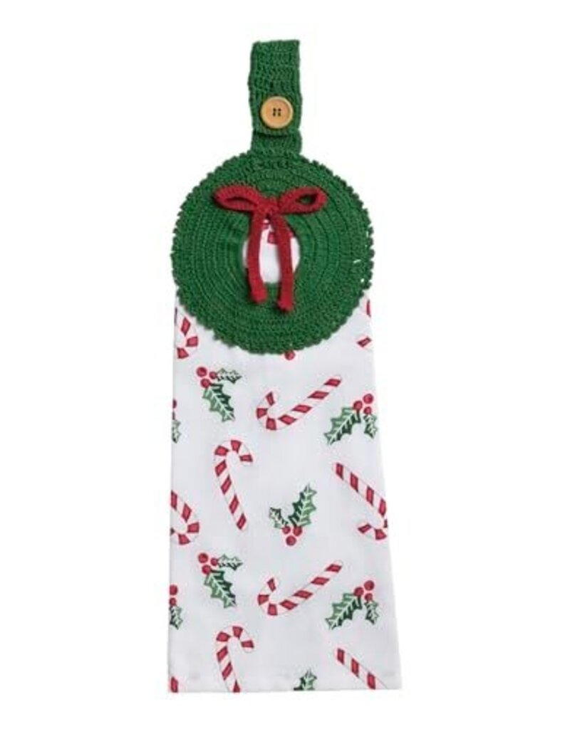 Christmas Wreath Crochet Hanging Towel