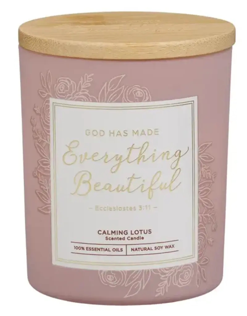 God Has Made Everything Beautiful Calming Lotus Scented Candle