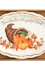 GRATEFUL HEART THANKSGIVING SENTIMENT PLATE