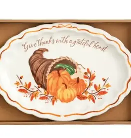 GRATEFUL HEART THANKSGIVING SENTIMENT PLATE