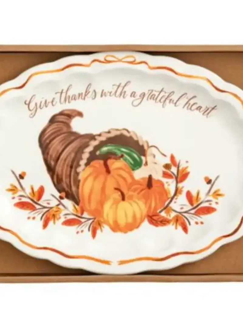 GRATEFUL HEART THANKSGIVING SENTIMENT PLATE