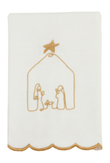 Nativity Gold Scallop Towel