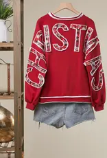 Christmas Back Lettering Sweatshirt