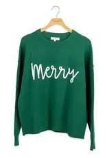 Merry Holiday Green Long Sleeve Sweatshirt