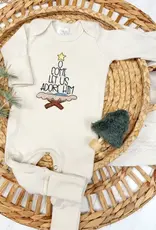 O Come Let Us Adore Him Baby Footie, Christmas Baby Outfit