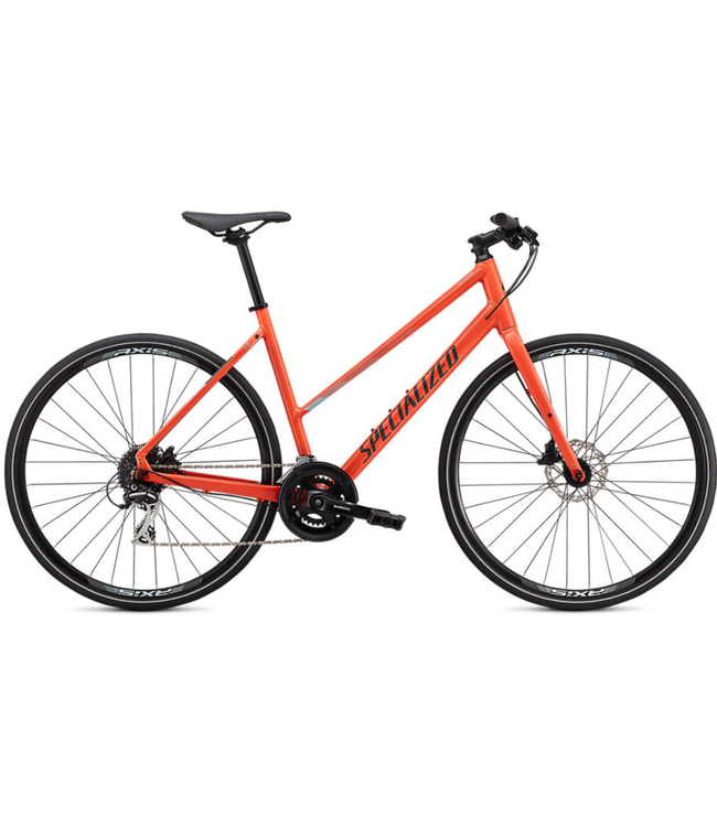 SPECIALIZED Sirrus 2.0 Step Through Gloss Vivid Coral / Summer Blue / Satin Black Reflective X-Small