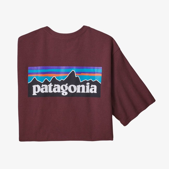 PATAGONIA P-6 Logo Responsibili-Tee Men's Dark Ruby Medium