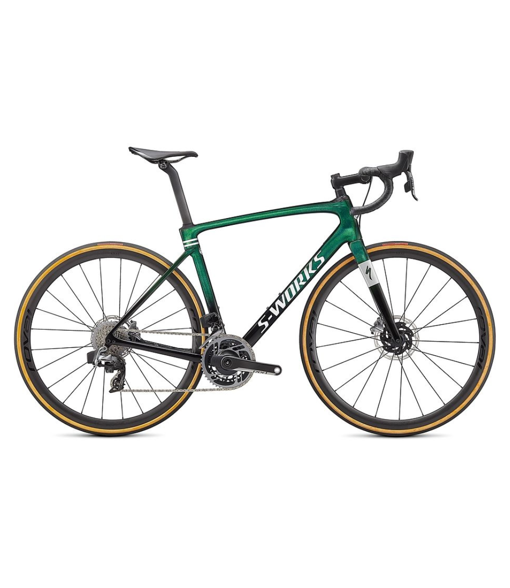 Specialized S-Works Roubaix – SRAM Red eTAP AXS Gloss Green  Tint/Spectraflair/Satin Flake Silver 54