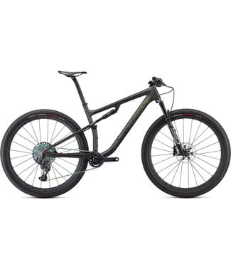 SPECIALIZED Specialized S-Works Epic SATIN/GLOSS CARBON/COLOR RUN SILVER - GREEN CHAMELEON Medium