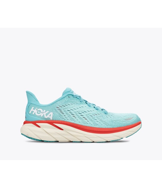 HOKA Hoka Clifton 8 Running Shoes Women's Aquarelle/Eggshell Blue 10.5 B