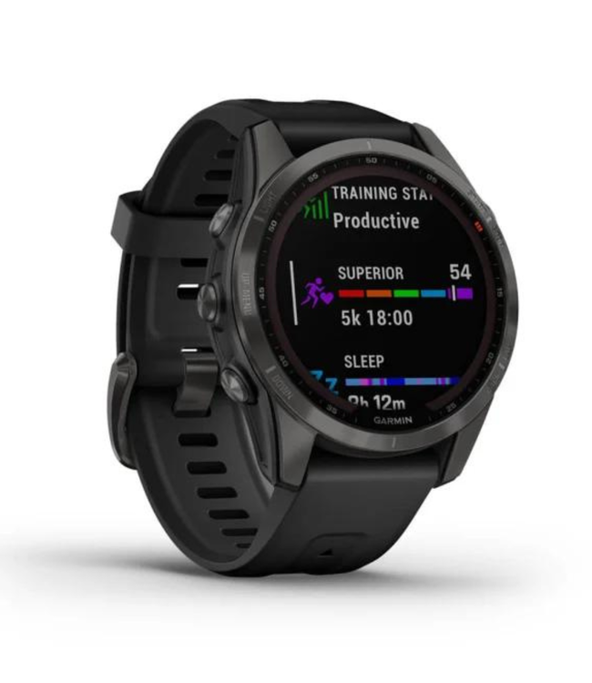 GARMIN Fenix 7S Sapphire Solar Carbon Grey Watch 42 mm