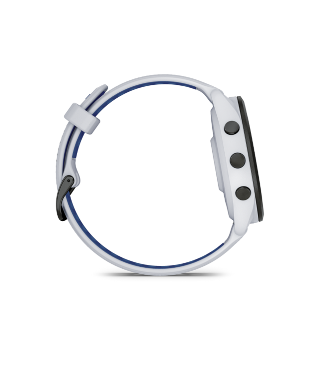 GARMIN Forerunner 265 Black Bezel with Whitestone Case and Whitestone/Tidal Blue Silicone Band