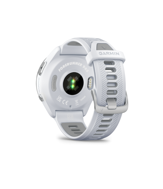 GARMIN Forerunner 965 Titanium Bezel with Whitestone Case and Whitestone/Powder Gray Silicone Band