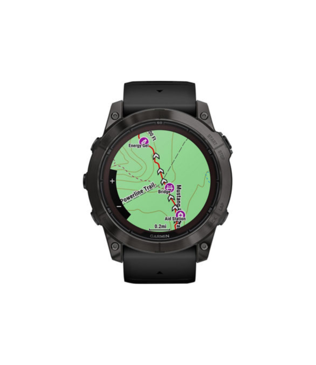 GARMIN Fenix 7X Pro Sapphire Solar, Watch, Watch Color: Grey, Wristband: Black - Silicone