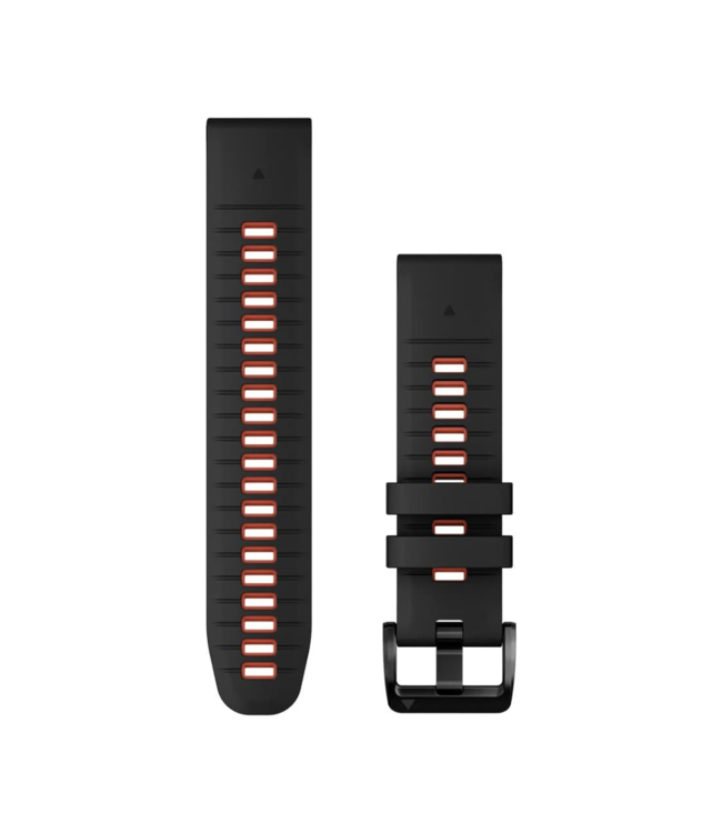 GARMIN QuickFit 22 Watch Bands Black/Flame Red Silicone