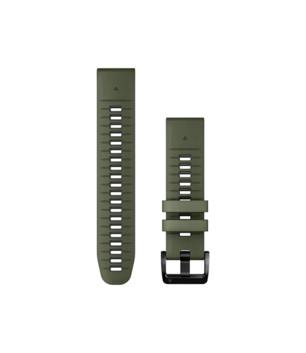 Garmin QuickFit 22 Watch Bands, Moss/Graphite Silicone - No