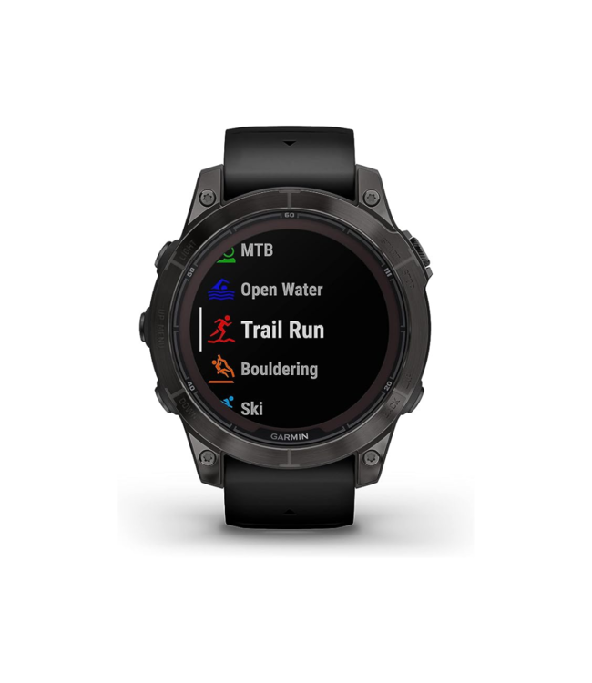 GARMIN Fenix 7 Pro Sapphire Solar Smartwatch - 47mm, Carbon Gray DLC Titanium Case, Black Band