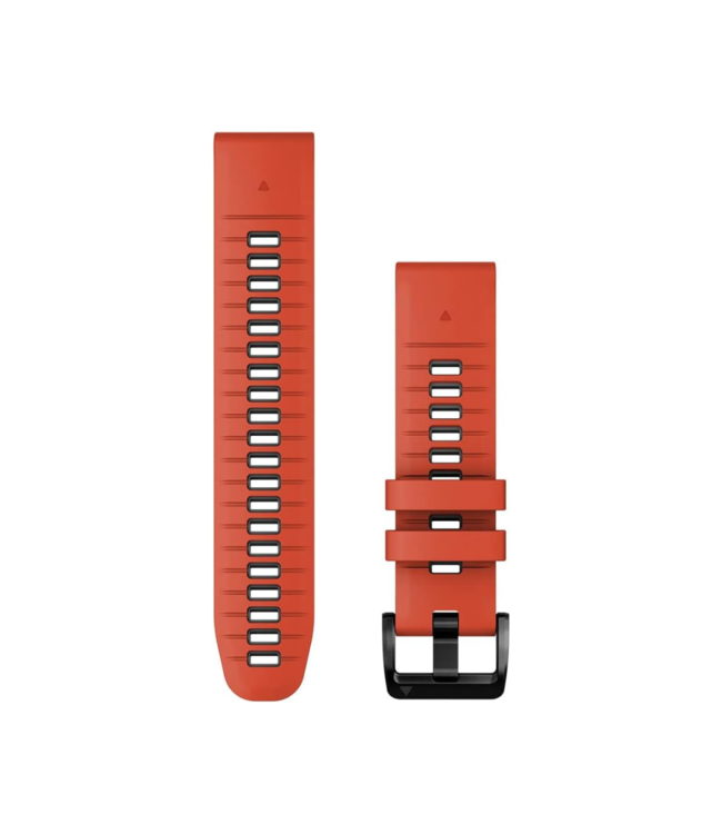 GARMIN QuickFit  22 Watch Bands, Flame Red/Graphite Silicone