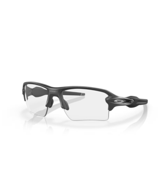 OAKLEY Flak 2.0 XL Steel Clear Black Photochromic Sunglasses