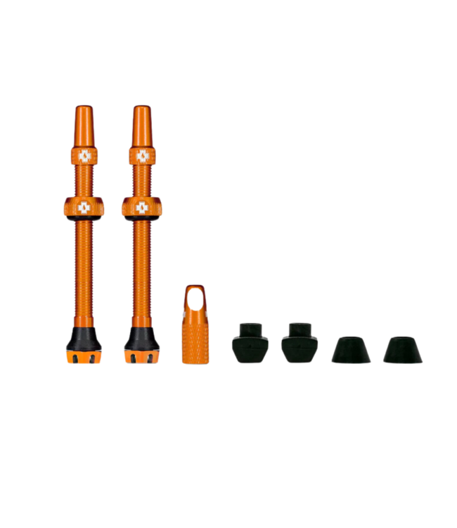 V2 Tubeless 44mm Valve Kit Orange