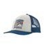 PATAGONIA Line Logo Ridge LoPro Trucker Hat White w/Lagom Blue ALL