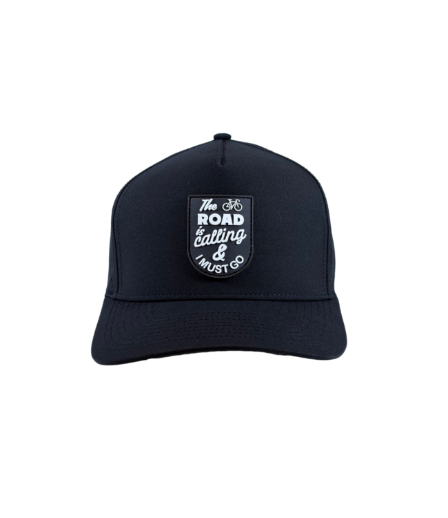 qpeed Performance Snapback Hat Road Calling Back Black Tag