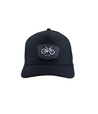 qpeed Performance Snapback Hat MTB Bike Black Tag