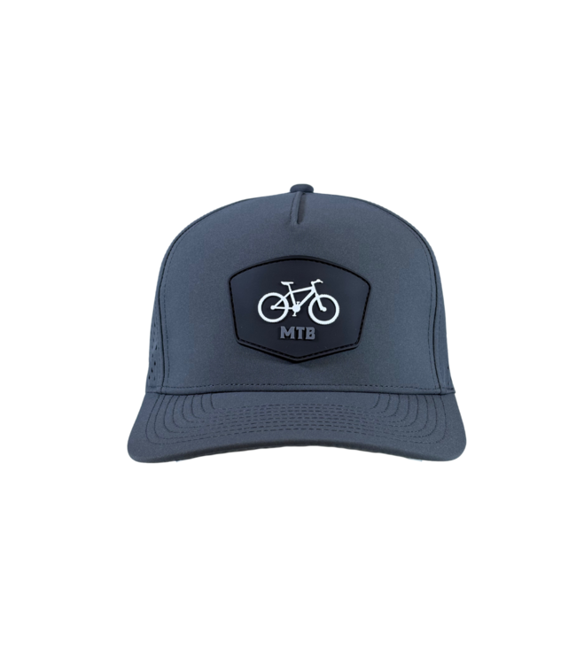 qpeed Performance Snapback Hat MTB Bike Black Tag