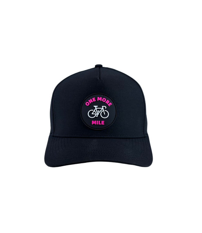 qpeed Performance Snapback Hat One More Mile Pink Tag