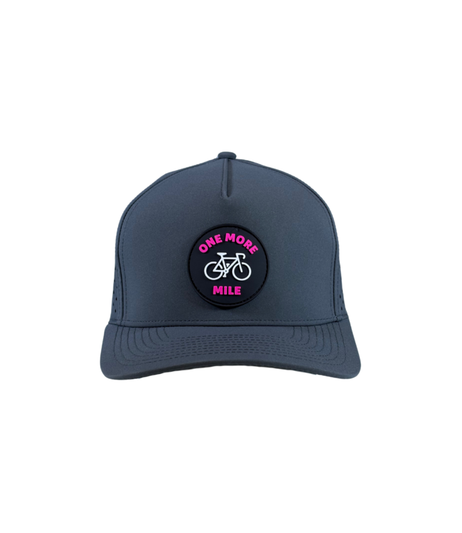 qpeed Performance Snapback Hat One More Mile Pink Tag