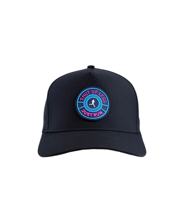 qpeed Performance Snapback Hat Shut Up Legs Pink/Blue
