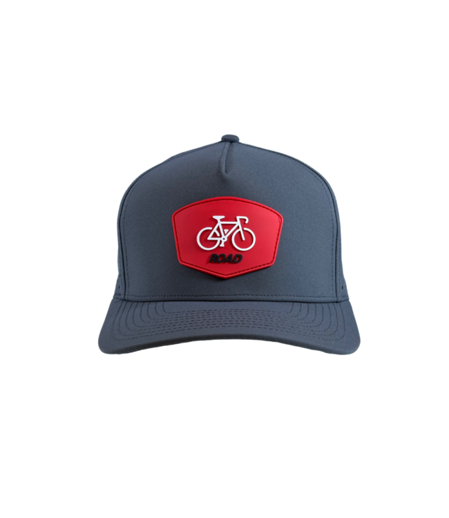 qpeed Performance Snapback Hat Bike Road Red Tag