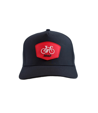 qpeed Performance Snapback Hat Bike Road Red Tag
