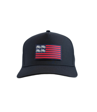qpeed Bike Flag Navy Tag Cap