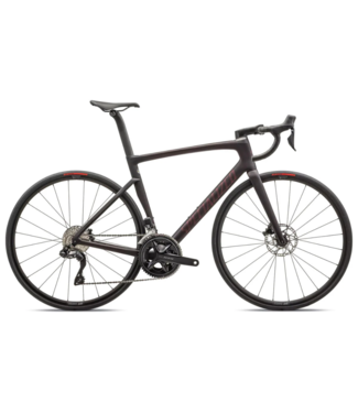 SPECIALIZED Tarmac SL7 Comp - Shimano 105 Di2   SATIN RED TINT OVER CARBON / RED SKY 56