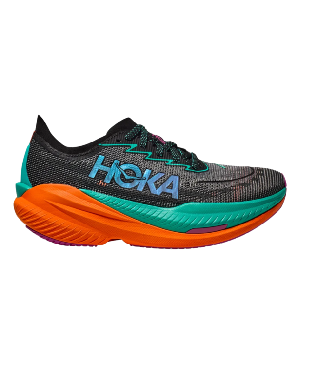 HOKA W MACH X 2 WOMEN'S BLACK / ELECTRIC AQUA 08.5B