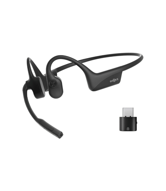 Shokz OpenComm 2UC Bone Conduction Wireless Open-Ear Headset with USB-C Dongle