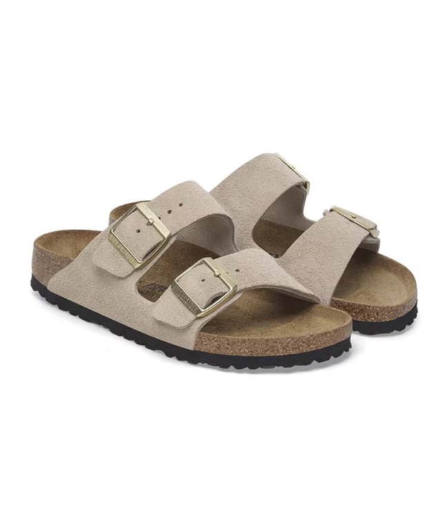Birkenstock Arizona Suede Leather - Sandcastle Narrow 38