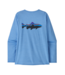 PATAGONIA W's L/S Cap Cool Daily Graphic Shirt - Waters Fitz Roy Trout: Abundant Blue X-Dye S