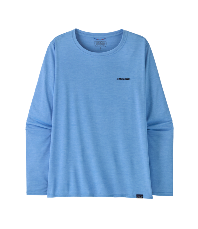 PATAGONIA W's L/S Cap Cool Daily Graphic Shirt - Waters Fitz Roy Trout: Abundant Blue X-Dye S