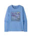 PATAGONIA W's L/S Cap Cool Daily Graphic Shirt - Lands Trailseekers: Abundant Blue X-Dye S