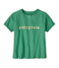 PATAGONIA W's '73 Text Logo Organic Ringer Tee Heartleaf Green L
