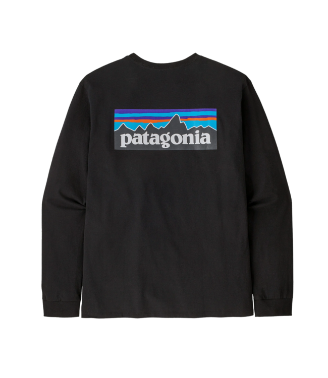 PATAGONIA M's L/S P-6 Logo Responsibili-Tee Black L