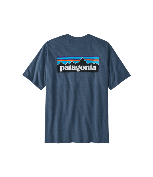 PATAGONIA M's L/S P-6 Logo Responsibili-Tee Utility Blue M
