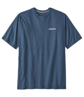 PATAGONIA M's L/S P-6 Logo Responsibili-Tee Utility Blue M