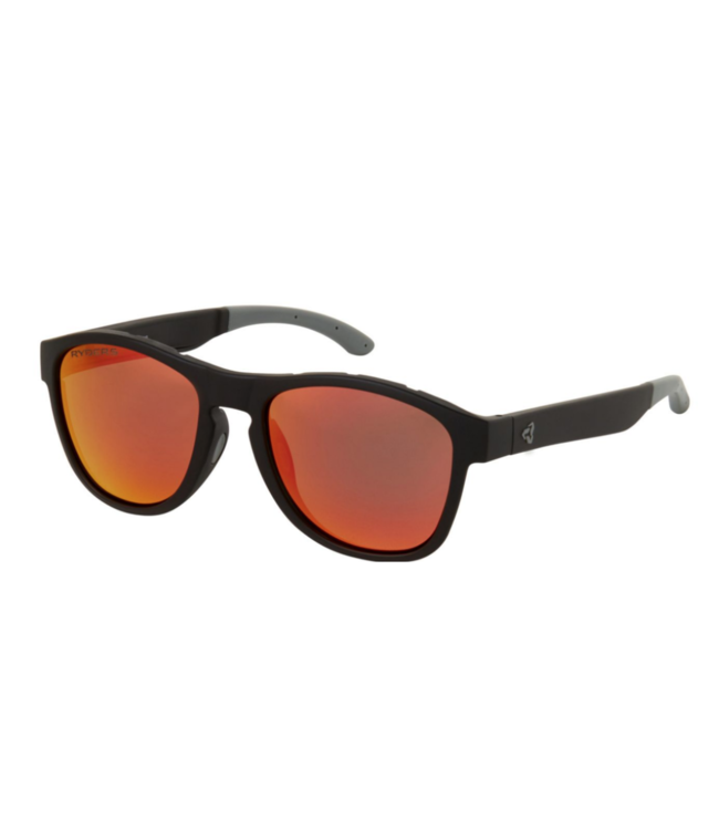 Ryders Eyewear BOURBON POLAR MATTE BLACK-GREY / GREEN LENS RED MR